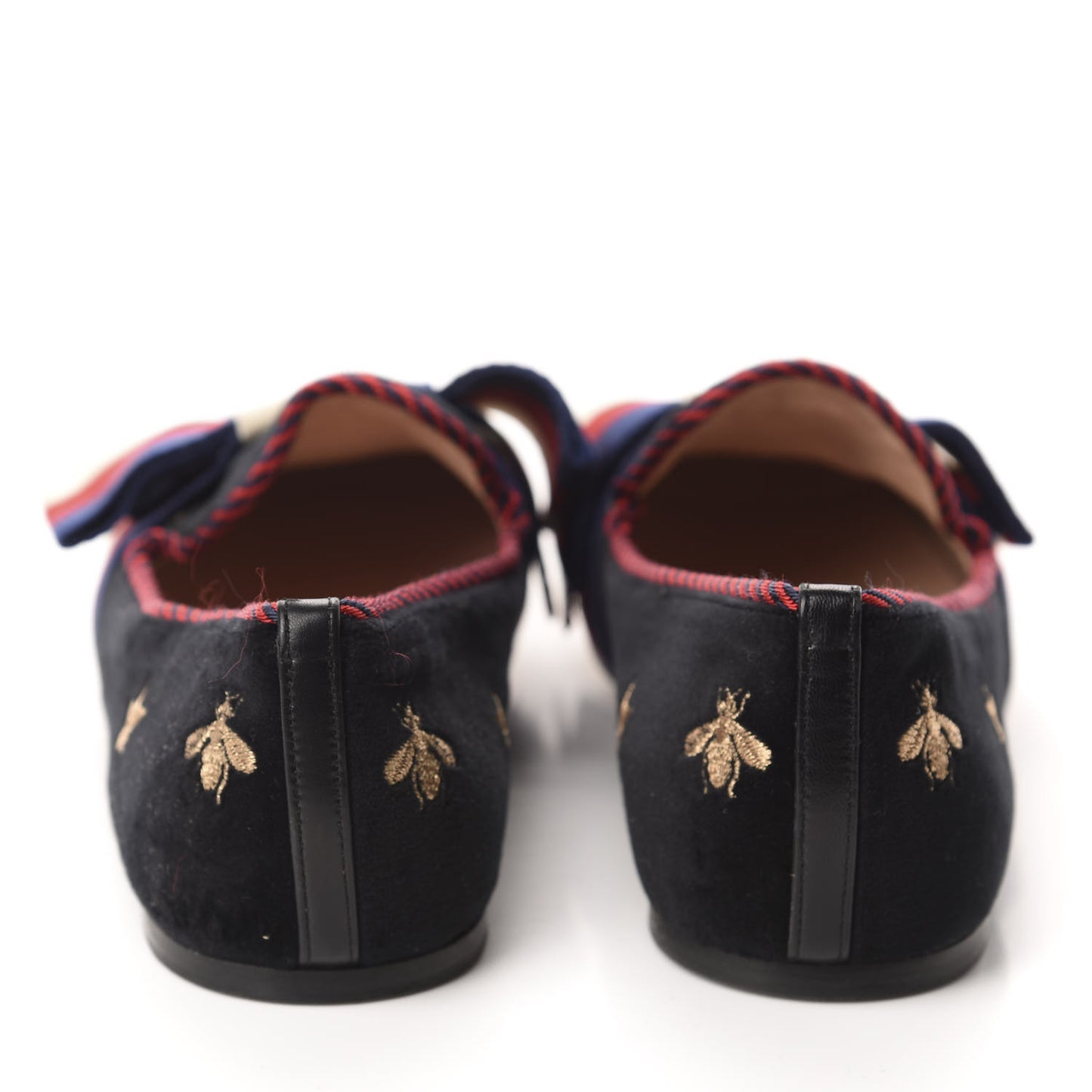 Velvet Bee Star Embroidered Sylvie Bow Loafers 37.5 Black