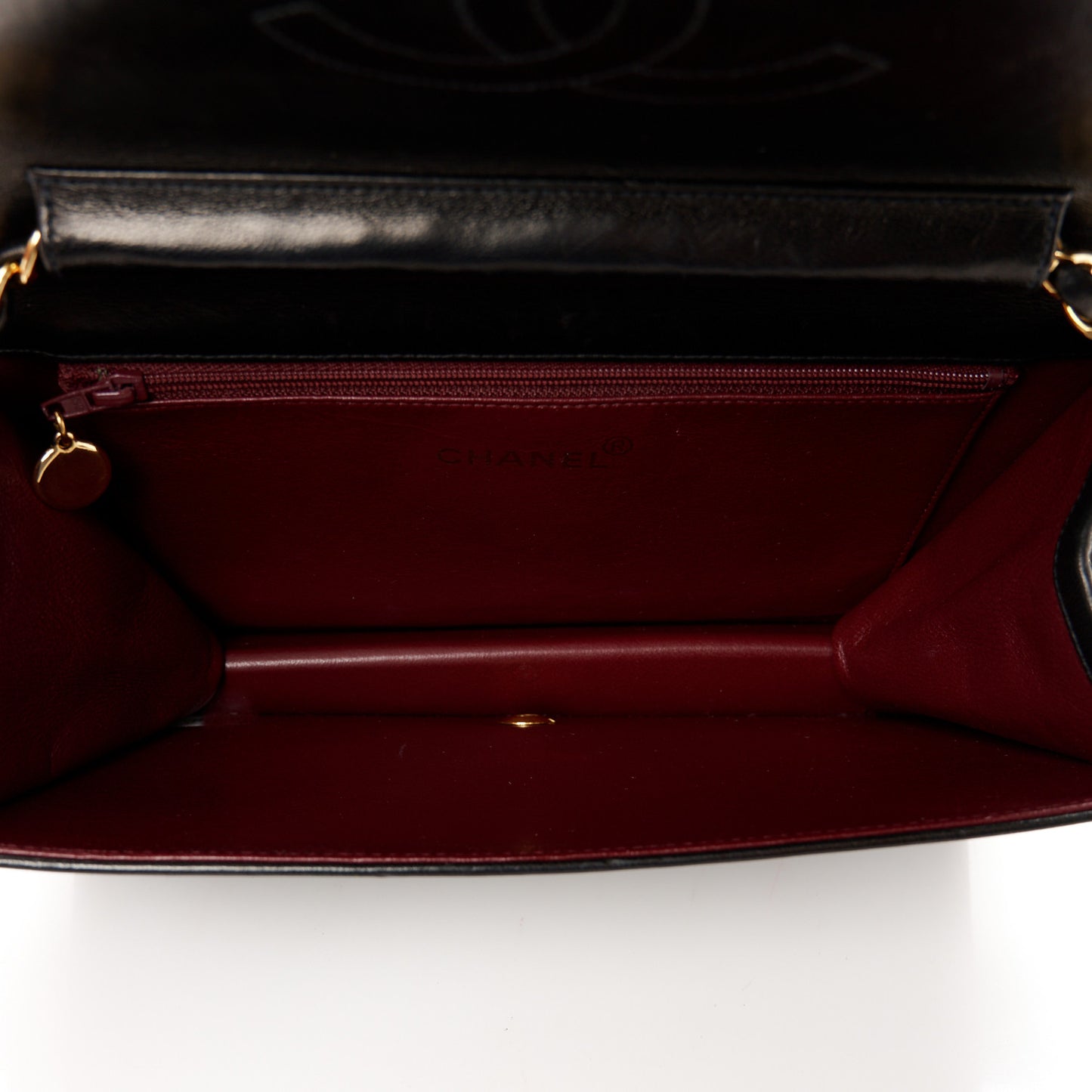 Lambskin Quilted Small Single Flap Black
