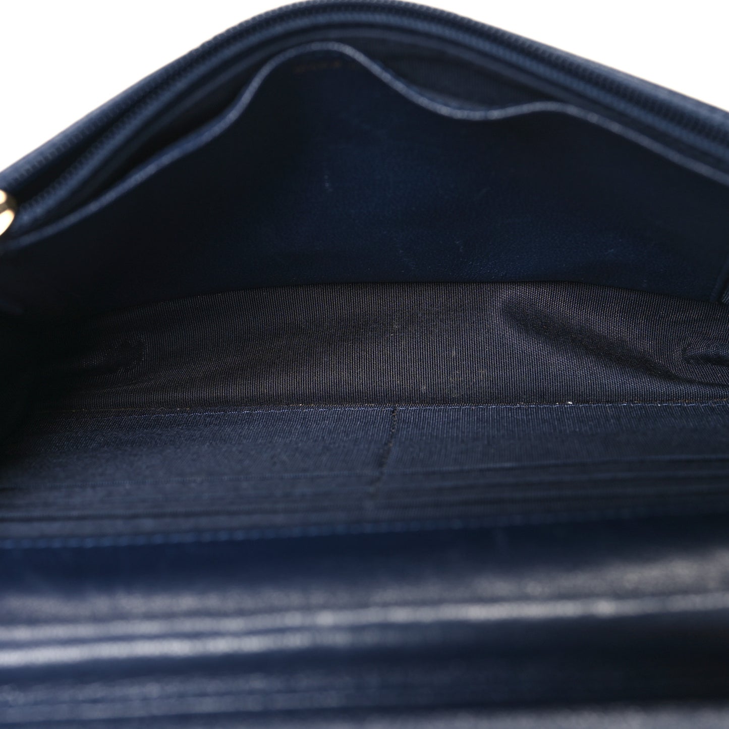 Sheepskin Quilted Mademoiselle Vintage Wallet On Chain WOC Navy