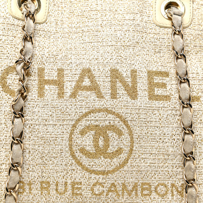 Chanel Canvas Large Deauville Tote Ivory 8 of 35