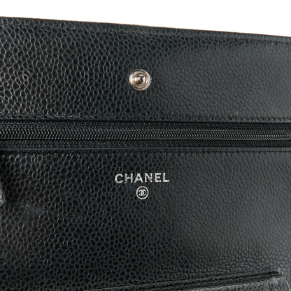 Chanel Caviar Quilted Wallet On Chain WOC Black 6 of 12