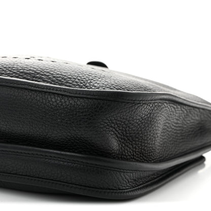 Hermes Taurillon Clemence Evelyne III PM Black 10 of 11