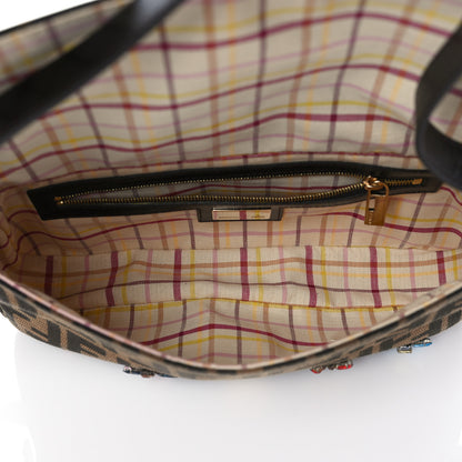 Fendi Zucca Crystal Embellished Baguette Tobacco 4 of 9
