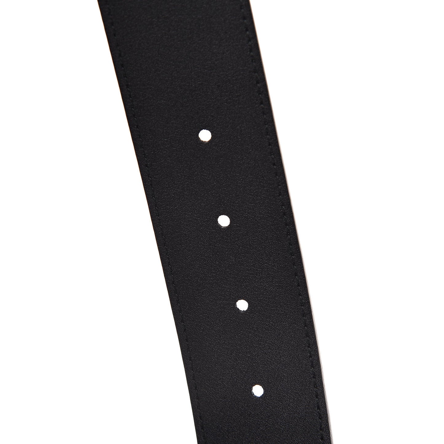 Moon Calfskin Pearl Double G 40mm Belt 75 30 Black Cream