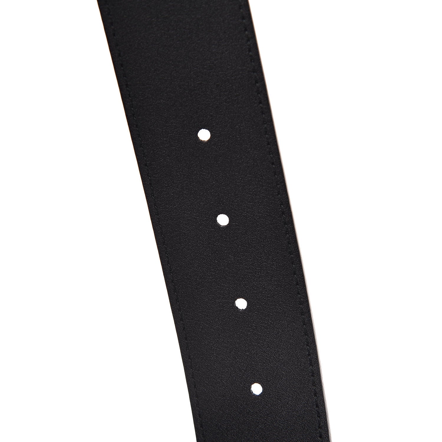 Gucci Moon Calfskin Pearl Double G 40mm Belt 75 30 Black Cream 5 of 6