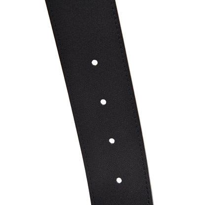 Gucci Moon Calfskin Pearl Double G 40mm Belt 75 30 Black Cream 5 of 6