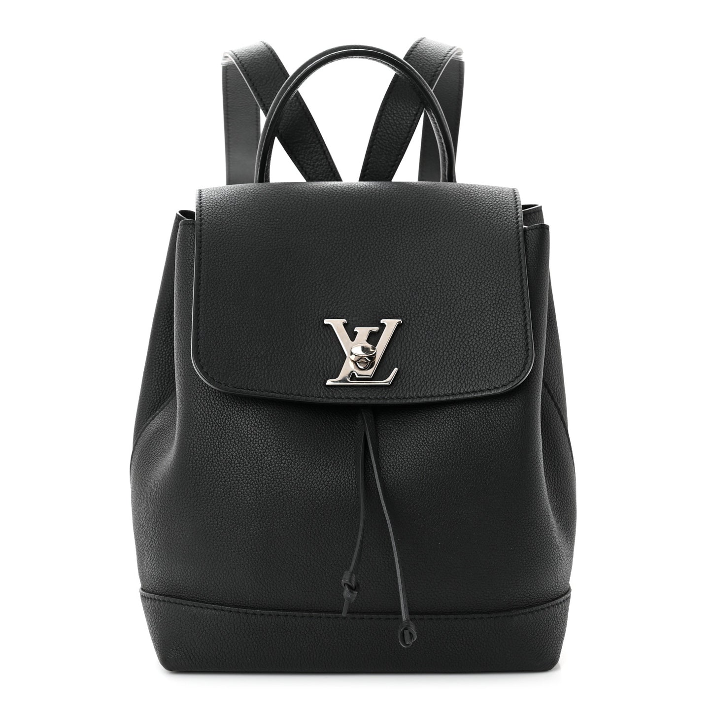 Calfskin Lockme Backpack Black