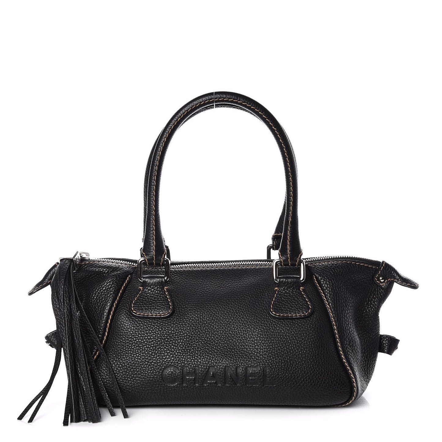 Calfskin Tassel Bowler Black