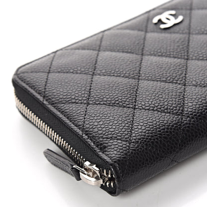Chanel Caviar Quilted Large Gusset Zip Around Wallet Black 5 of 10