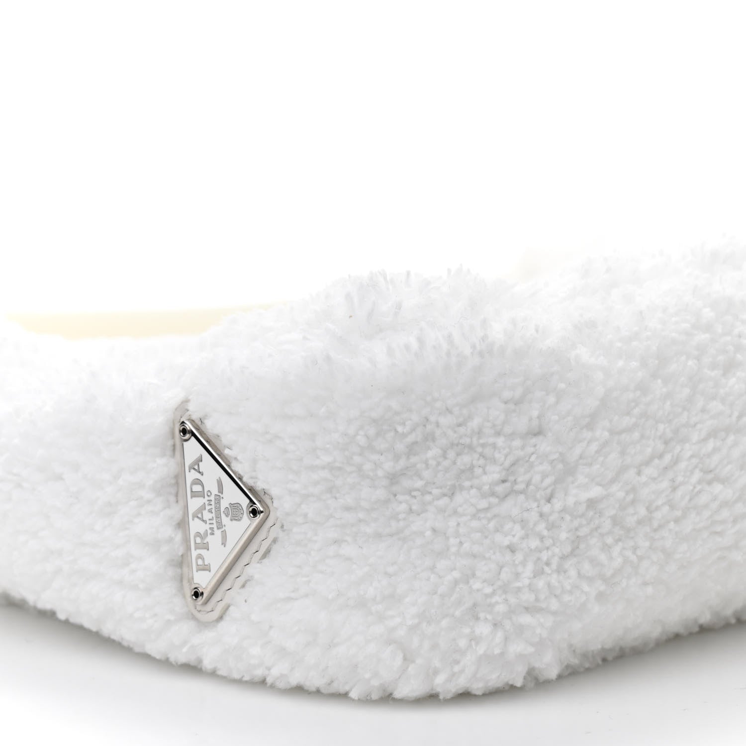Prada Terry Cloth Mini Re-Edition 2000 Bag White Black 5 of 9