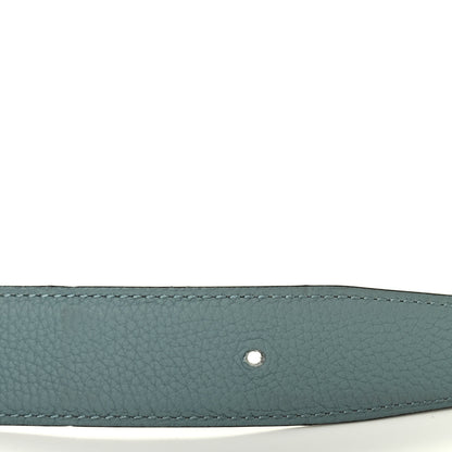 Hermes 135 Togo 32mm Guilloche H Belt 90 Ciel Graphite 5 of 9