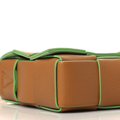 Bottega Veneta Grained Calfskin Maxi Intrecciato Cassette Crossbody Bag Caramel Pistachio 6 of 7