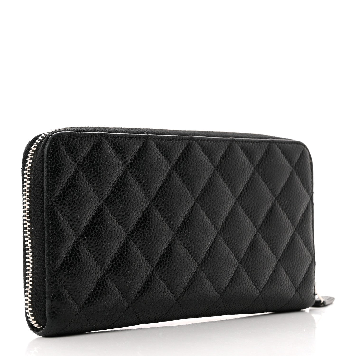 Chanel Caviar Quilted Large Gusset Zip Around Wallet Black 2 of 13