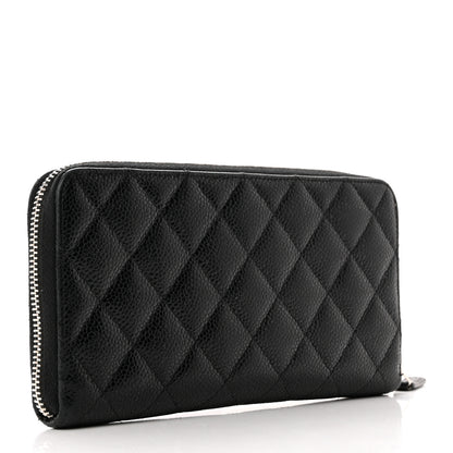 Chanel Caviar Quilted Large Gusset Zip Around Wallet Black 2 of 13