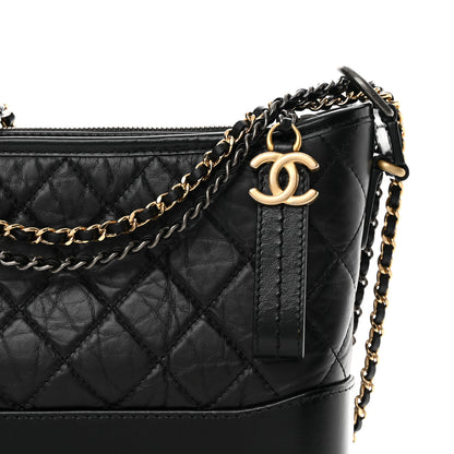 Chanel Aged Calfskin Quilted New Medium Gabrielle Hobo Black 8 of 11