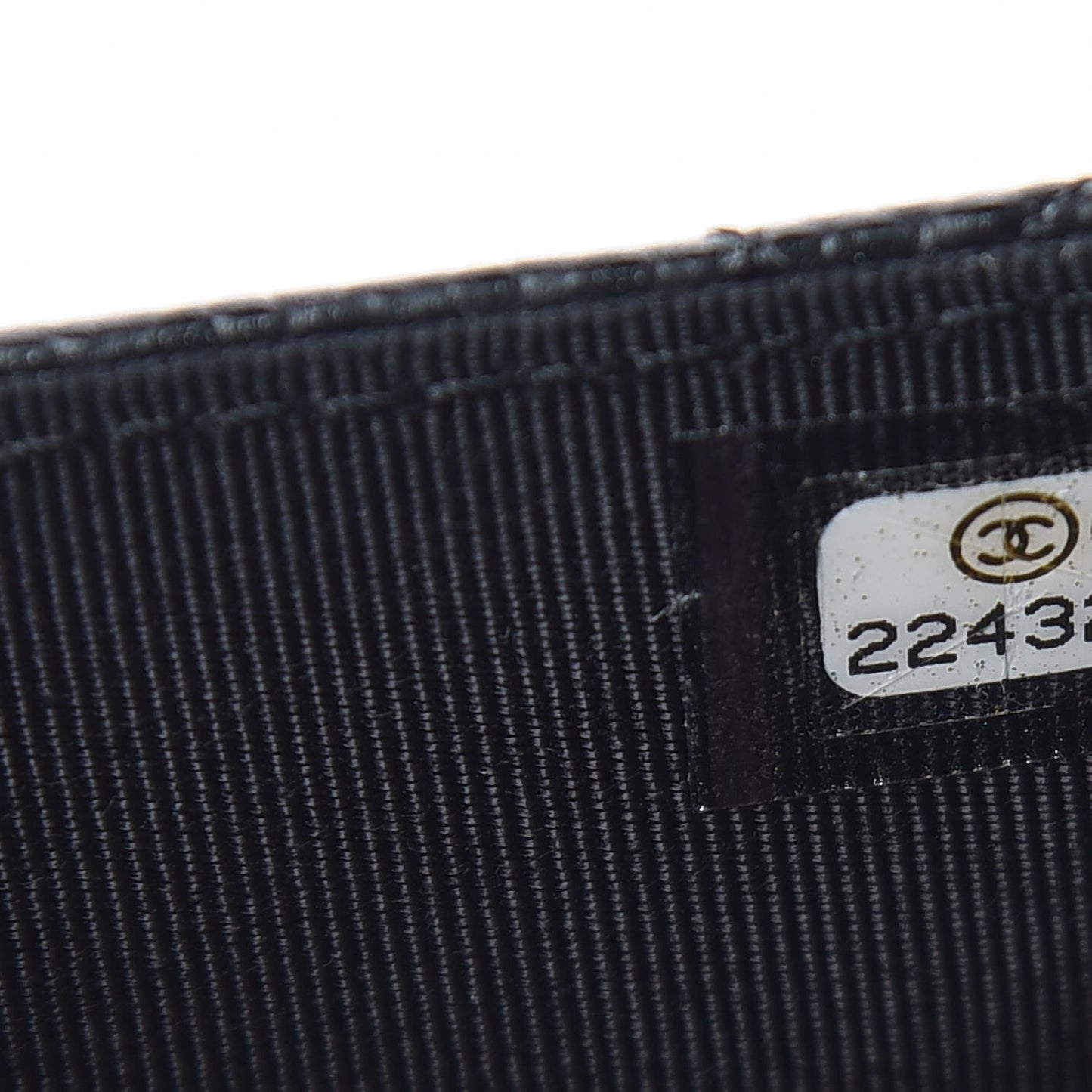 Caviar Quilted Flap Card Holder Black