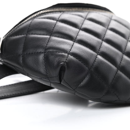 Chanel Lambskin Quilted Waist Belt Bag Black 9 of 10