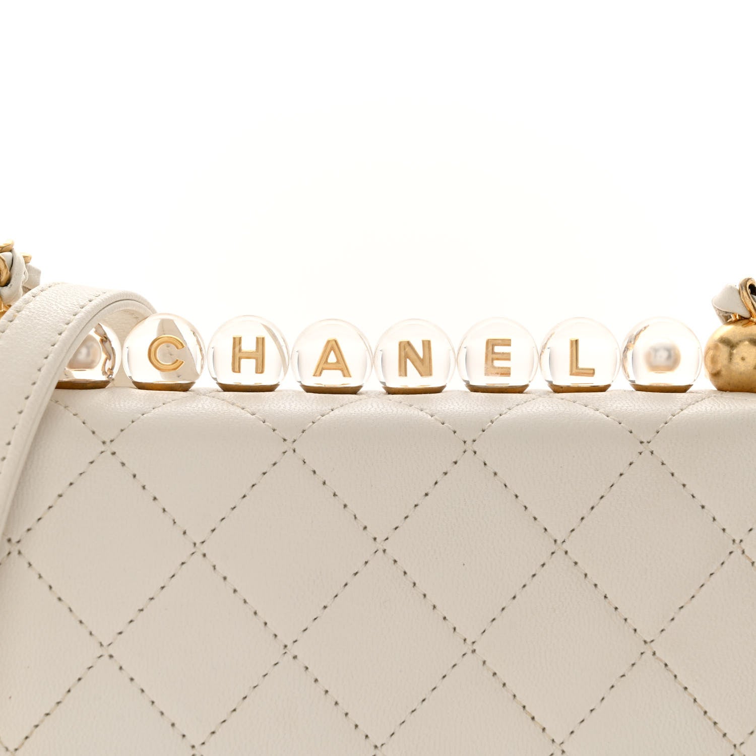 Chanel Lambskin Quilted Chic Pearls Flap White 11 of 11