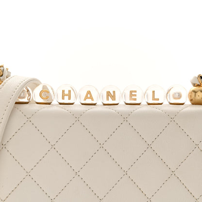 Chanel Lambskin Quilted Chic Pearls Flap White 11 of 11
