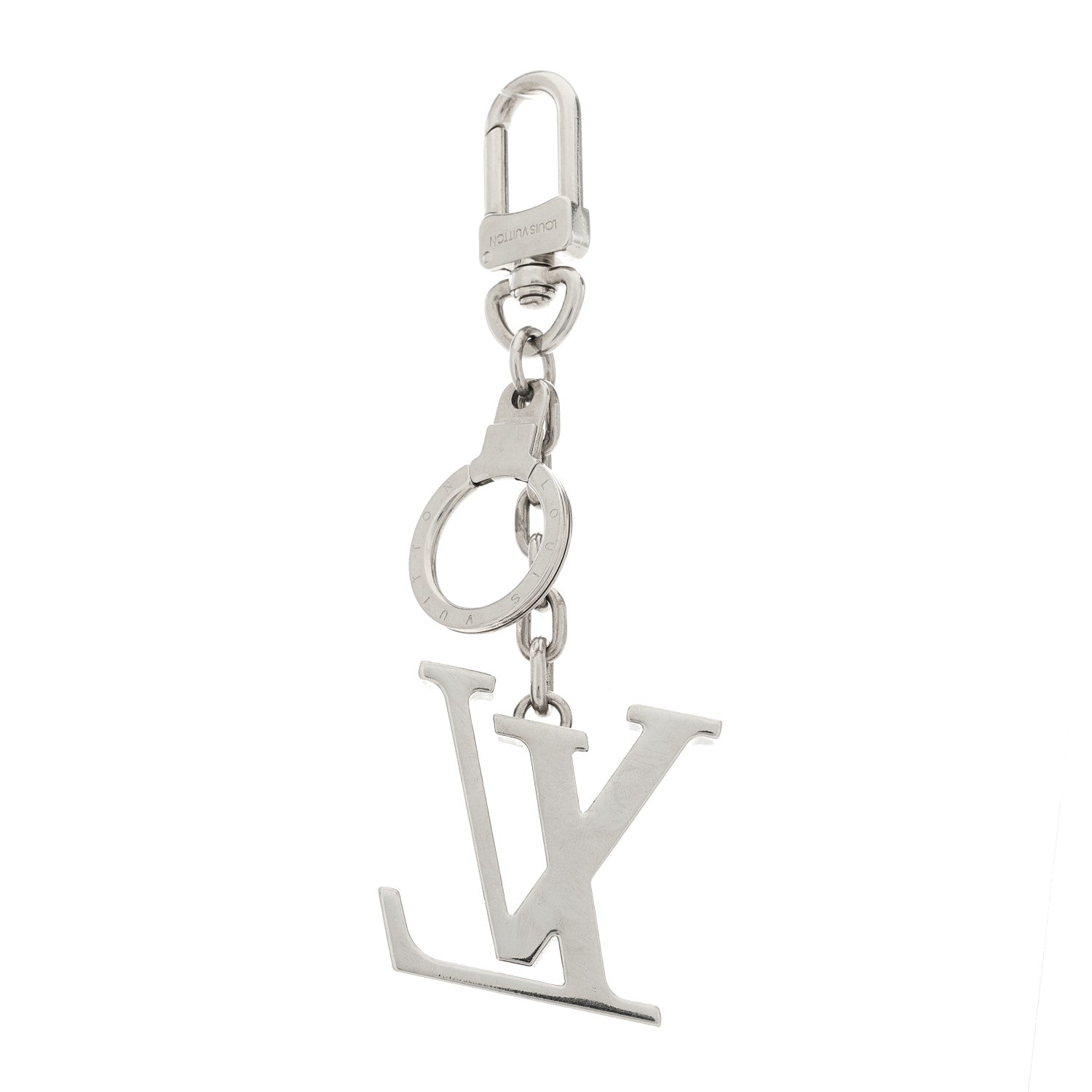 Louis Vuitton LV Facettes Bag Charm Key Holder Silver 2 of 4