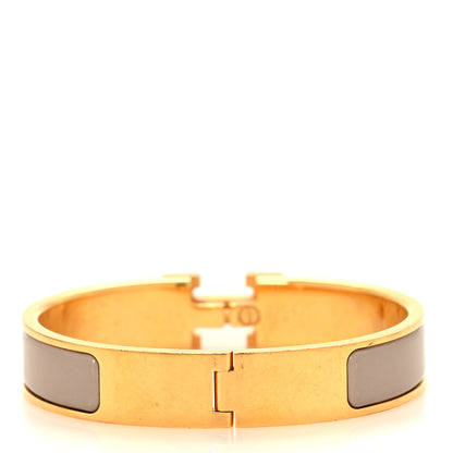 Hermes Enamel Narrow Clic Clac H Bracelet PM Marron Glace 3 of 5