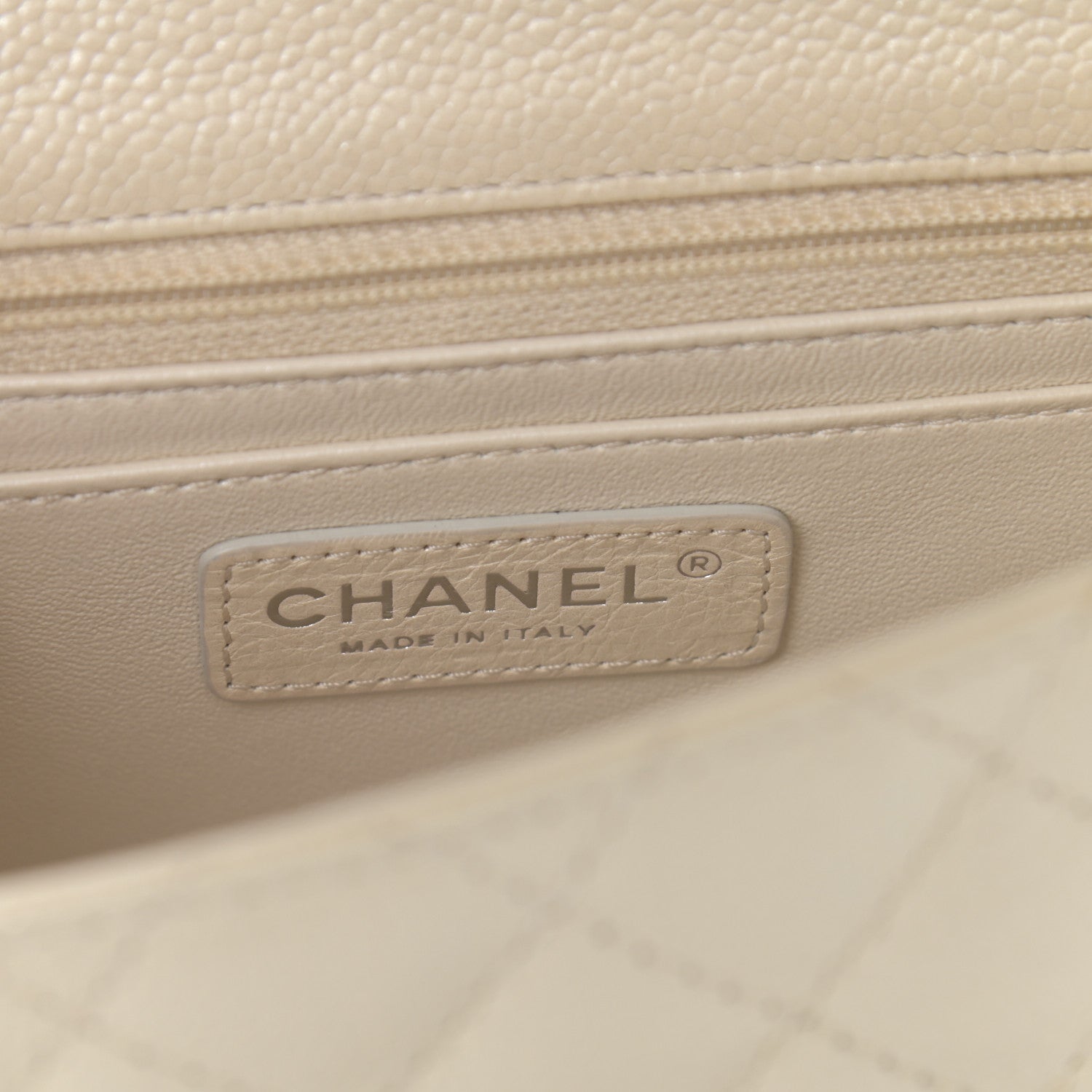 Chanel Iridescent Caviar Quilted Mini Square Flap White 6 of 10