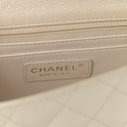 Chanel Iridescent Caviar Quilted Mini Square Flap White 6 of 10