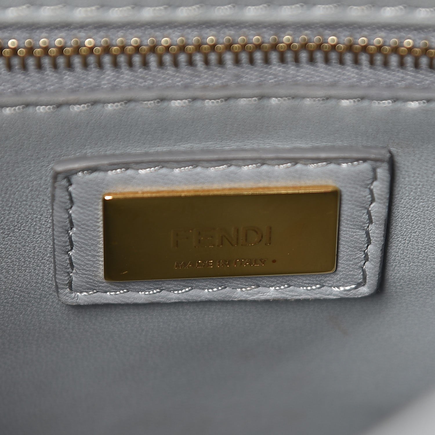 Fendi Jute Nappa Beaded Mini Peekaboo Iconic Satchel 7 of 7