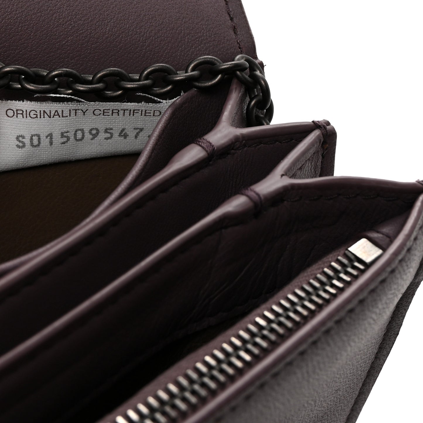 Nappa Intrecciato Graffiato Continental Wallet on Chain Glicine