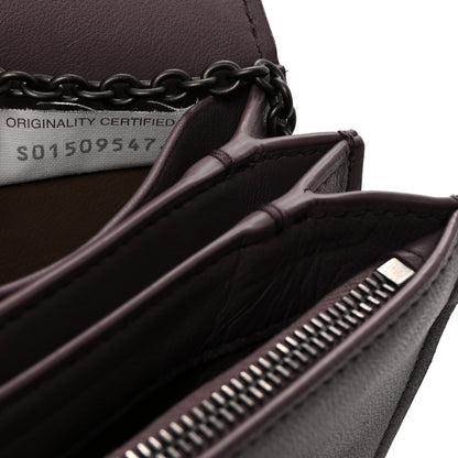 Bottega Veneta Nappa Intrecciato Graffiato Continental Wallet on Chain Glicine 7 of 11