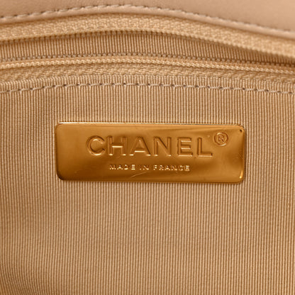 Chanel Lambskin Quilted Large Chanel 19 Flap Beige 6 of 10