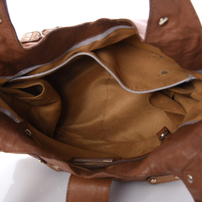 Jimmy Choo Calfskin Snakeskin Bree Biker Shoulder Bag Tan 5 of 13