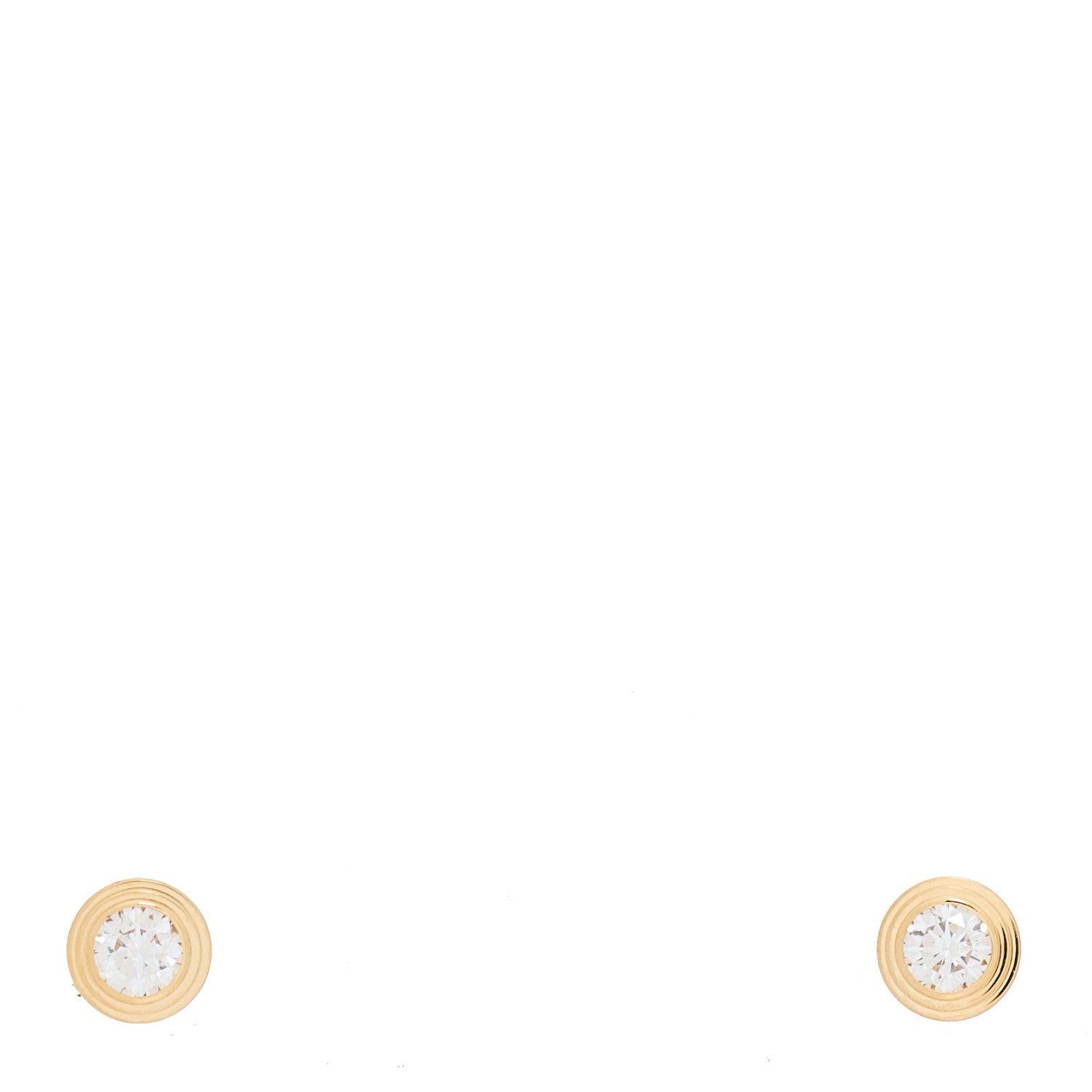 Cartier 18K Yellow Gold Diamond XS D'Amour Earrings 1 of 4
