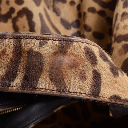 Valentino Garavani Pony Hair Leopard Nuage Hobo 6 of 9