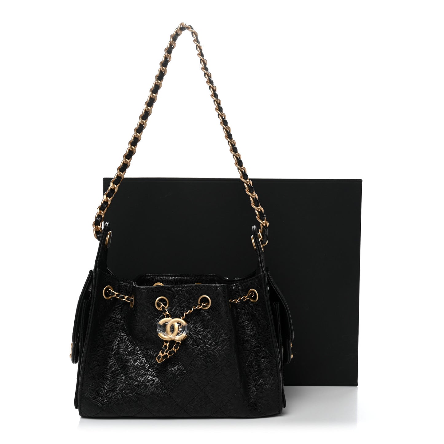 Caviar Quilted Mini Chanel 25 Handbag Black