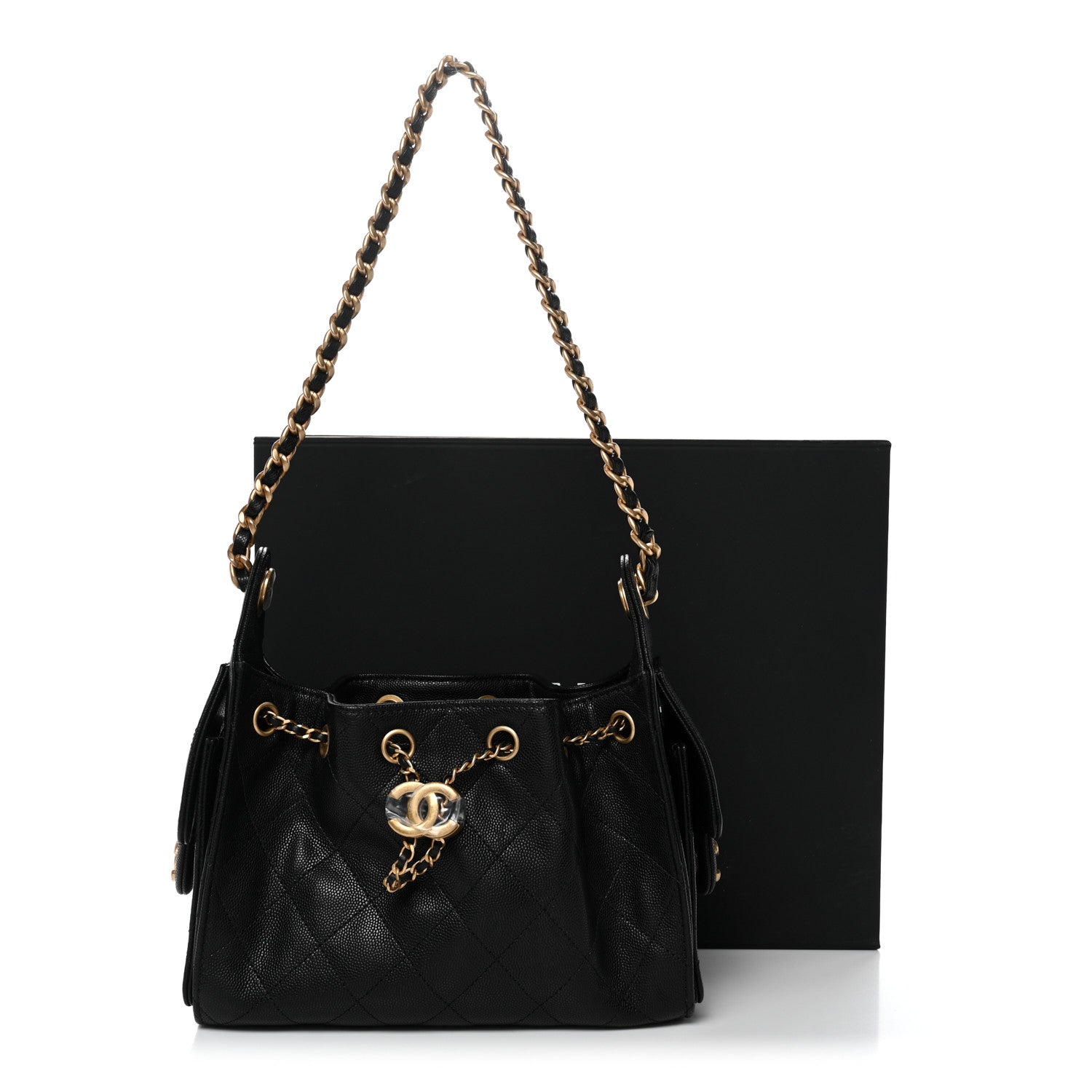 Chanel Caviar Quilted Mini Chanel 25 Handbag Black 11 of 11
