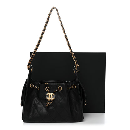 Chanel Caviar Quilted Mini Chanel 25 Handbag Black 11 of 11