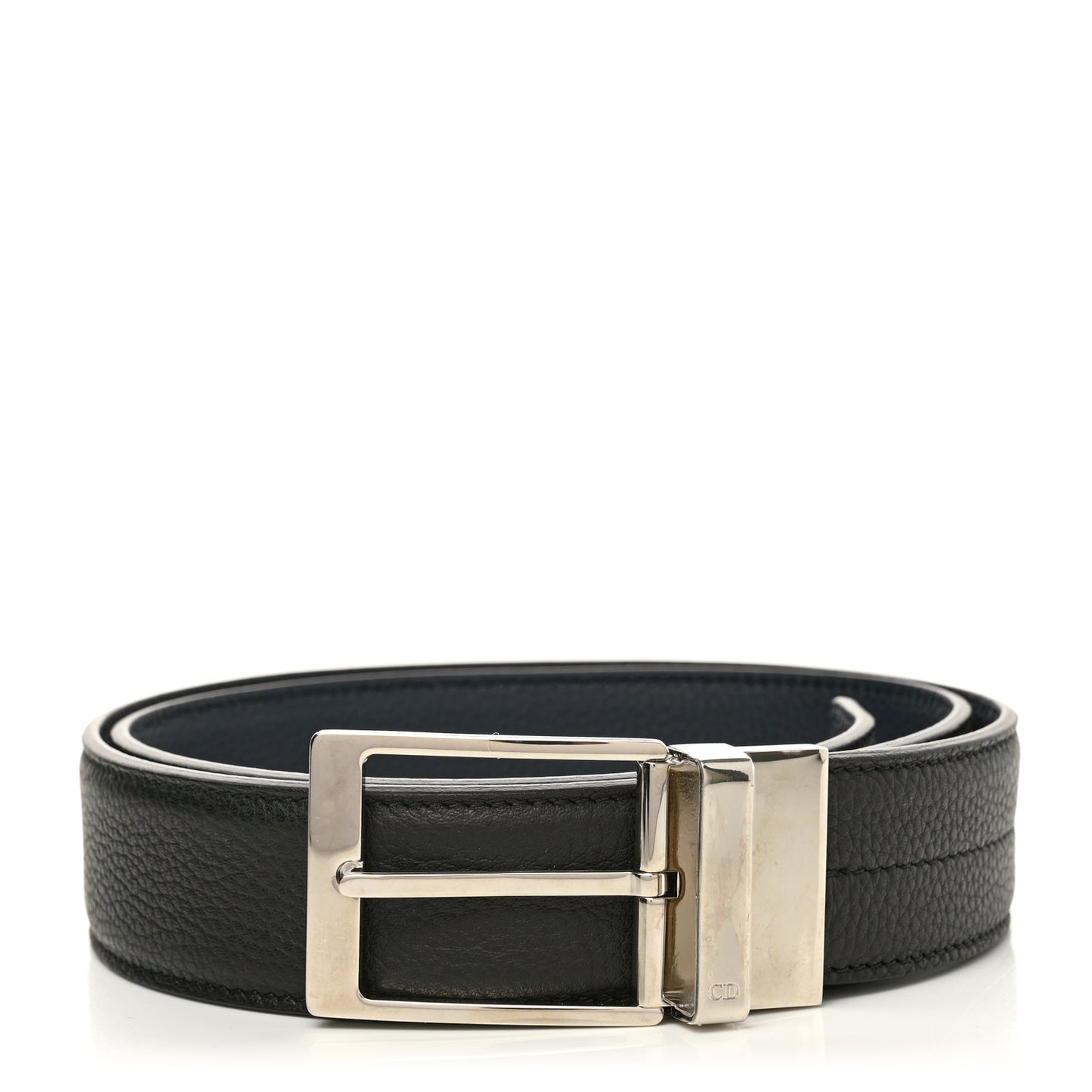 Calfskin Dior Homme Belt 85 Black