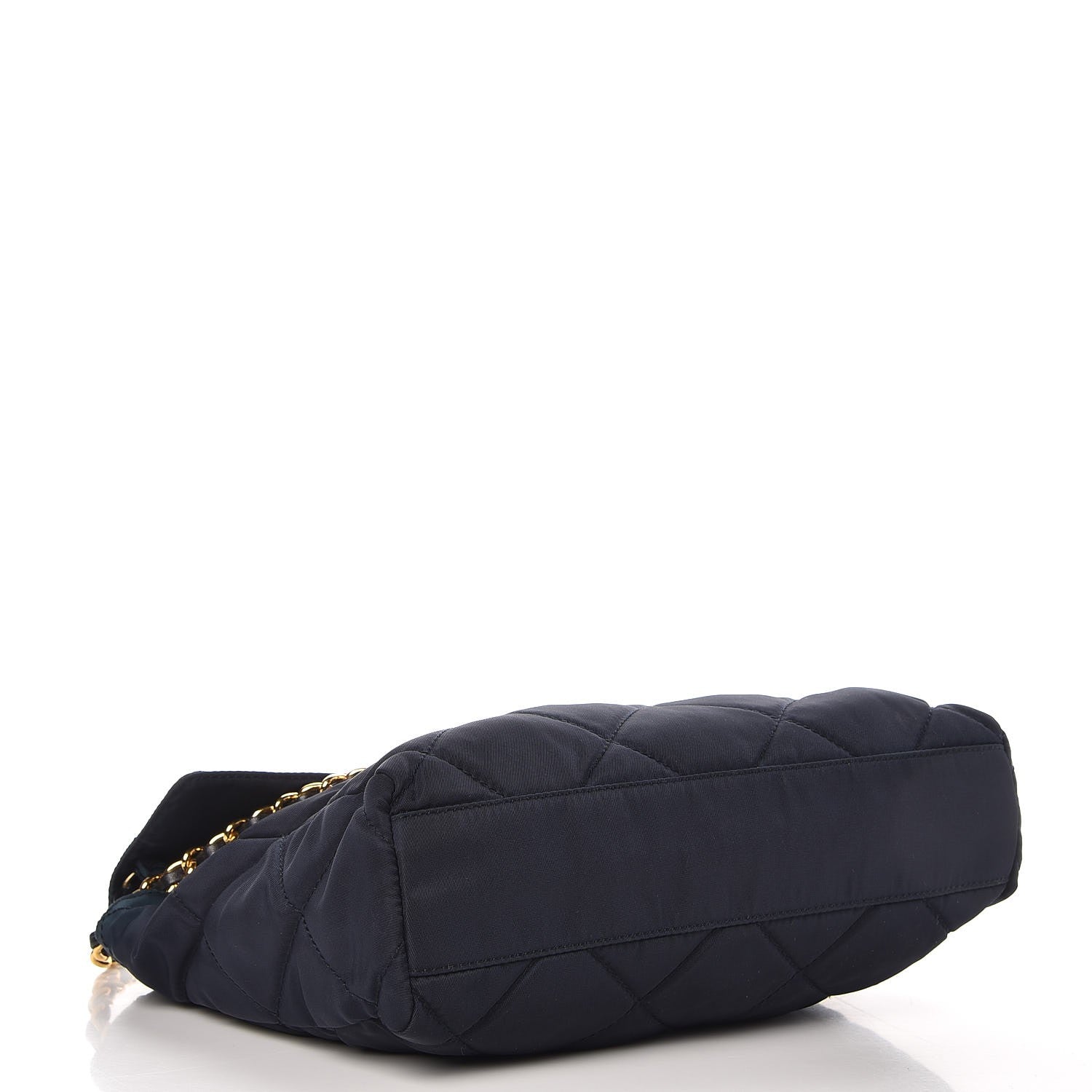 Prada Nylon Tessuto Impuntu Quilted Flap Shoulder Bag Navy 4 of 9
