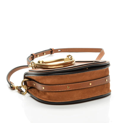 Chloe Calfskin Suede Small Nile Bracelet Bag Caramel 5 of 14