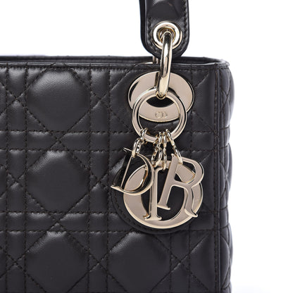 Christian Dior Lambskin Cannage Mini Lady Dior Dark Grey 9 of 10