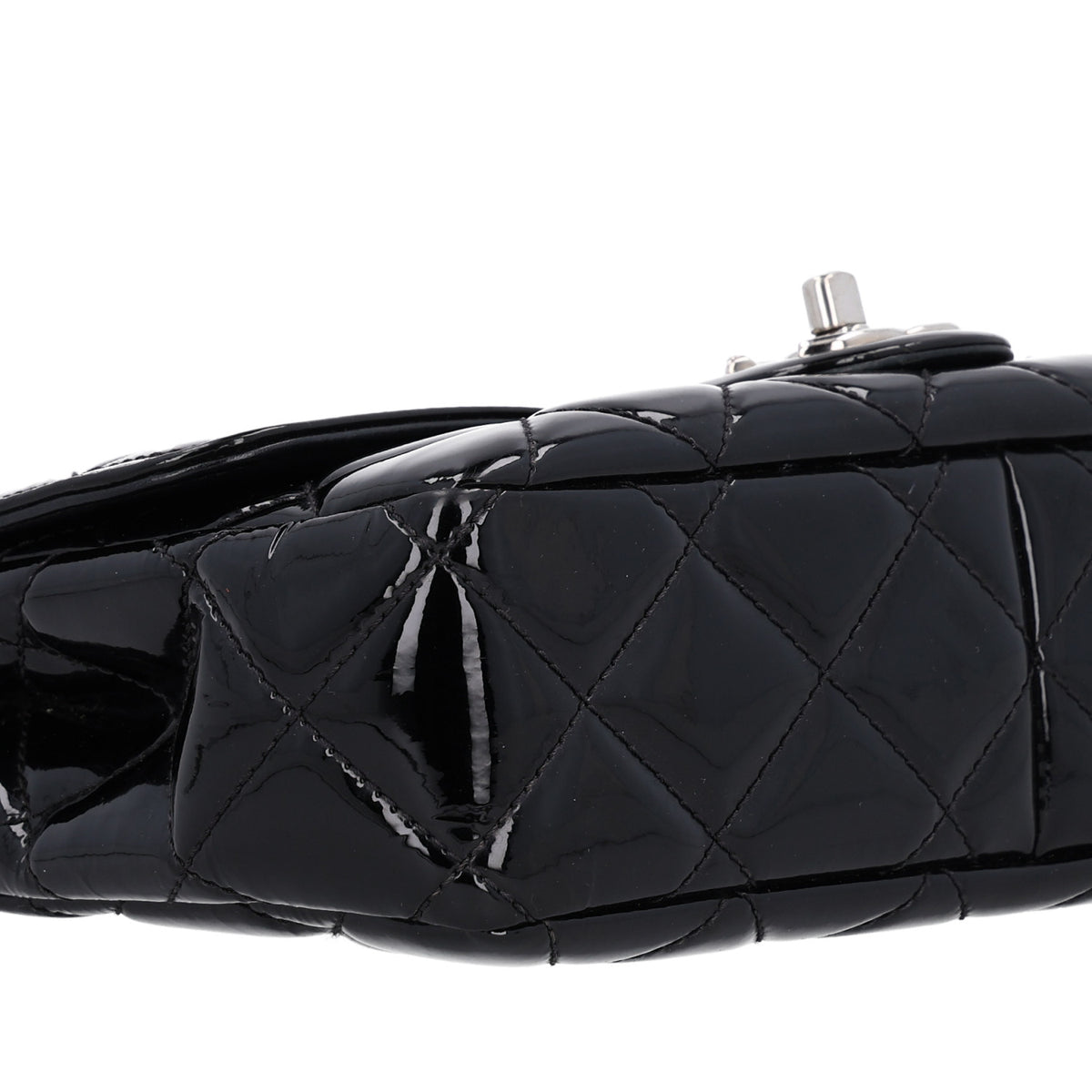 Chanel Patent Quilted Small Coco Shine Flap Black 9 of 10