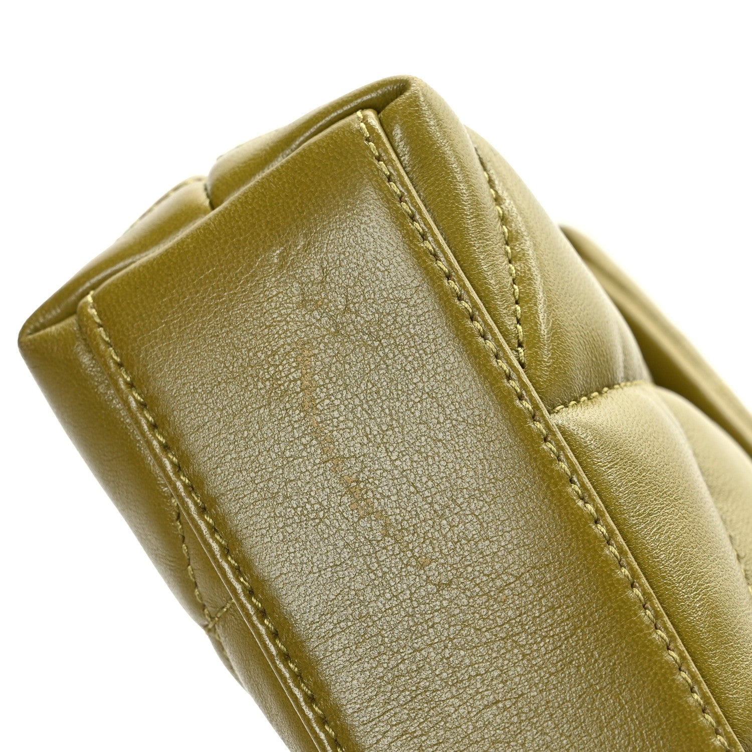 Saint Laurent Lambskin Monogram Loulou Puffer Pouch Clutch Olive 12 of 12