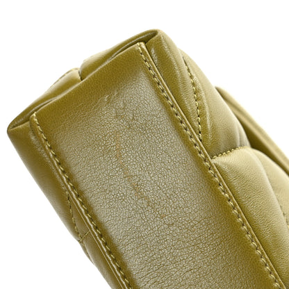 Saint Laurent Lambskin Monogram Loulou Puffer Pouch Clutch Olive 12 of 12