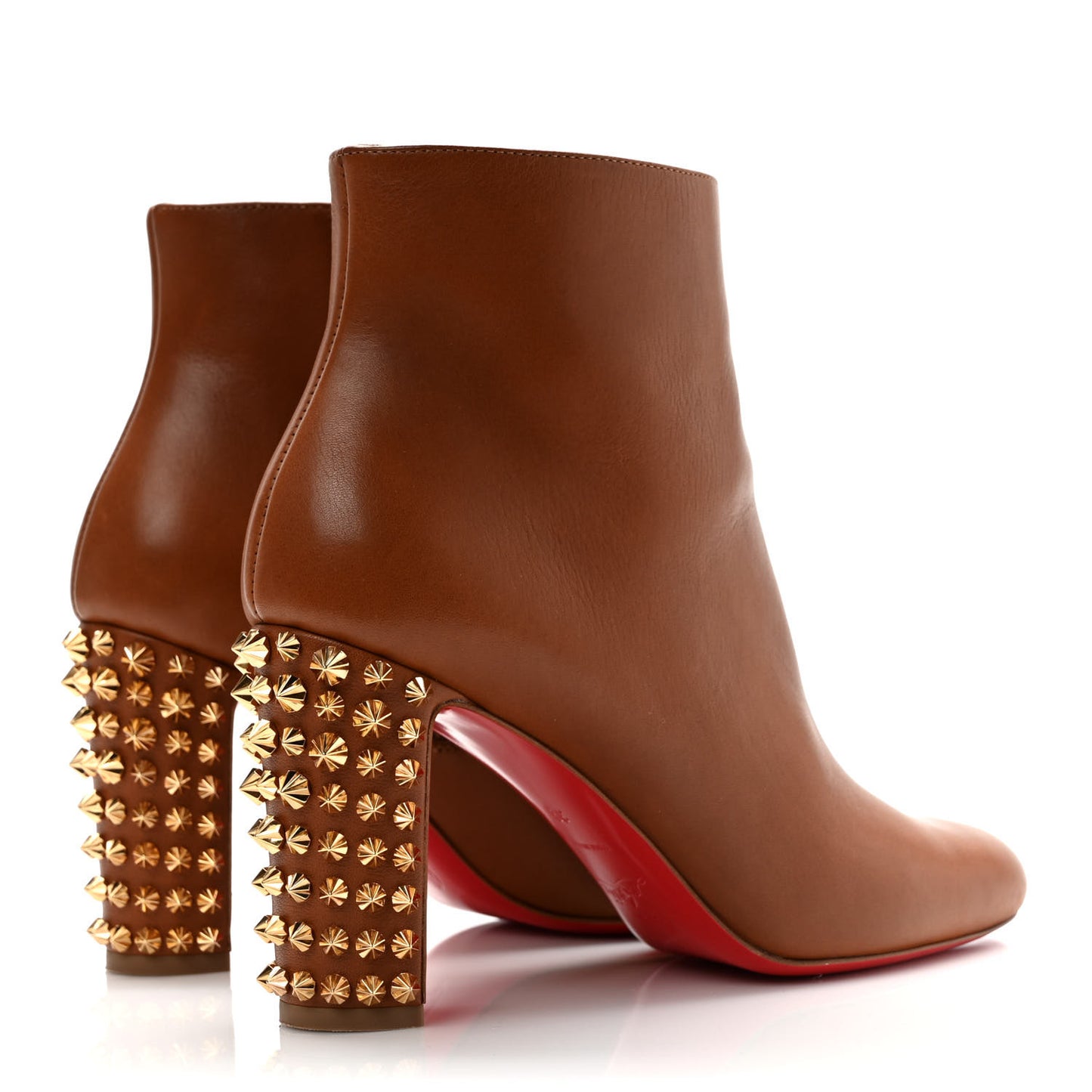 Smooth Calfskin Suzi Folk 85 Ankle Boots 39 Cuoio