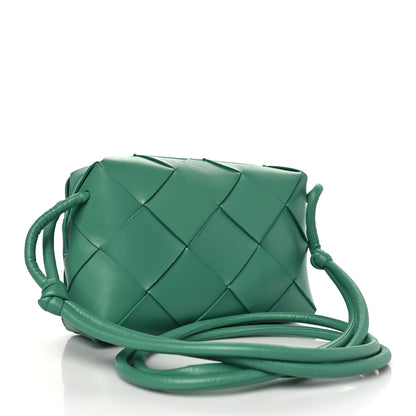 Bottega Veneta Lambskin Maxi Intreccio Small Cassette Camera Bag Mermaid 3 of 8