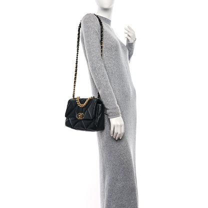 Chanel Lambskin Quilted Medium Chanel 19 Flap Black 2 of 10