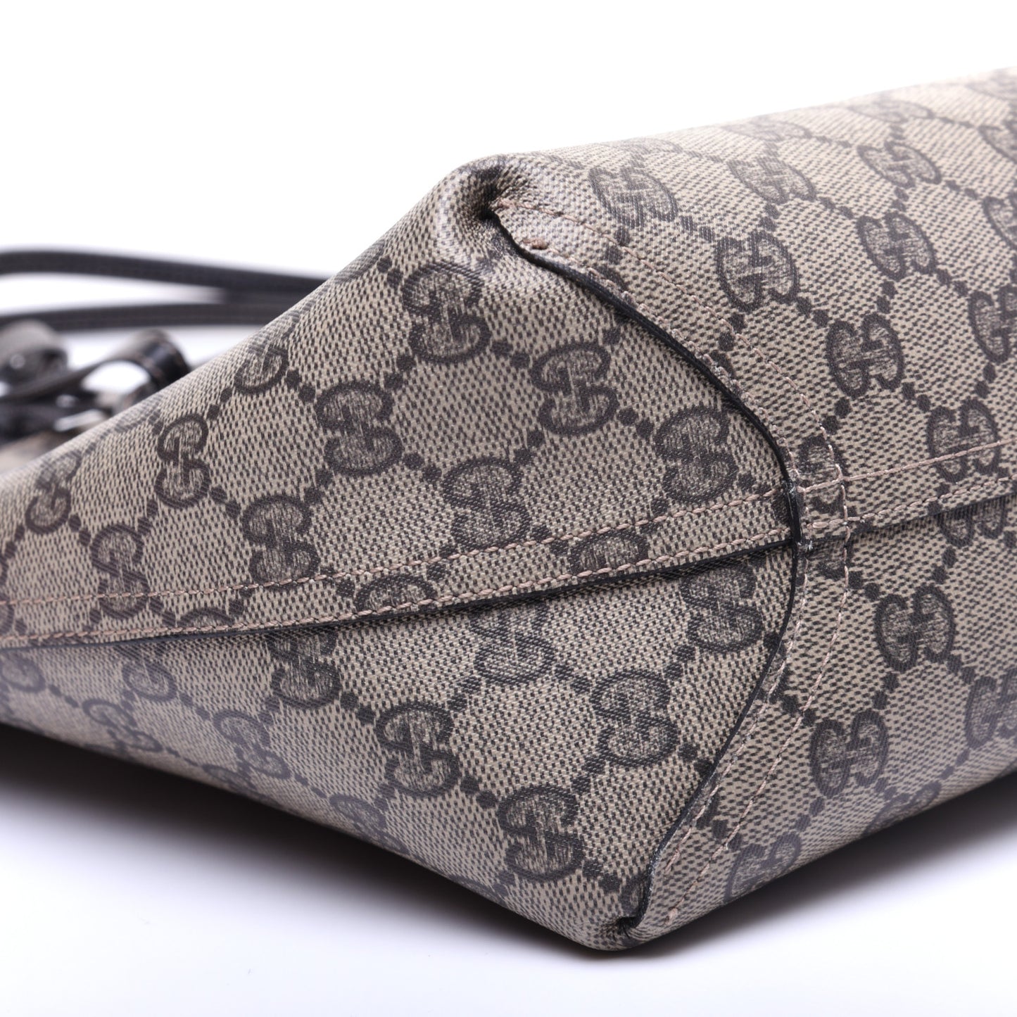 Calfskin GG Supreme Monogram Medium Reversible Tote Black
