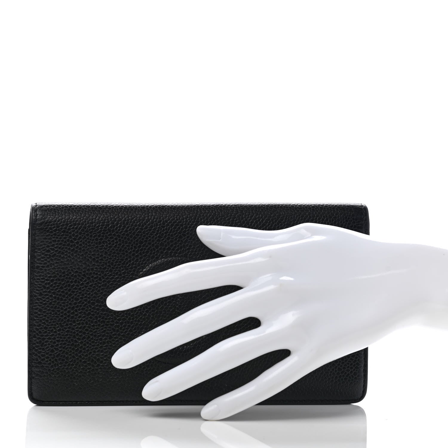 Chanel Caviar Timeless CC Yen Wallet Black 2 of 9