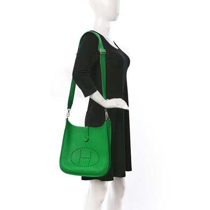 Hermes Taurillon Clemence Evelyne III PM Bambou 2 of 9